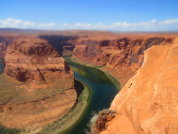 Scenic view of rock formations against sky