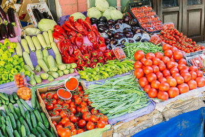 Fruits for sale at market stall