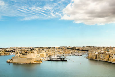 View of valletta coastline