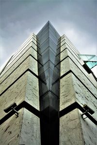 Low angle view of modern building against sky