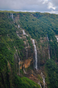 Scenic view of waterfall