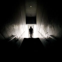 People walking in corridor
