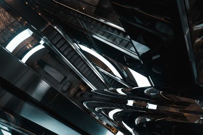 Low angle view of escalator