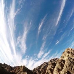 Low angle view of mountain against sky