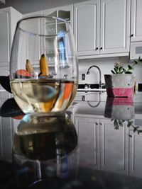 View of kitchen counter at home