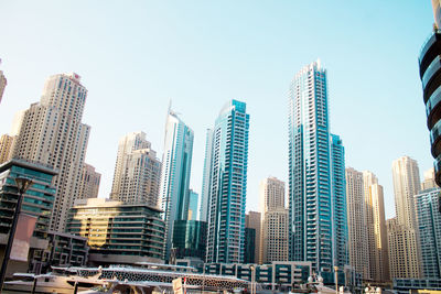 Skyscrapers in city against sky