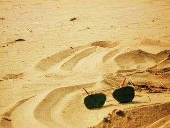 Footprints on sand dune