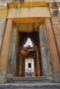 Low angle view of historical building