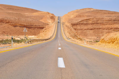 Road passing through a desert