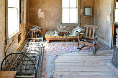 Interior of abandoned house