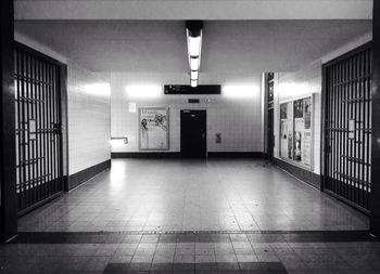 Empty corridor of building