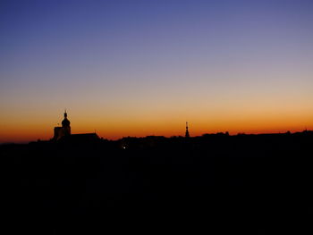 Silhouette of trees at sunset