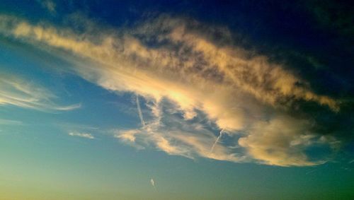 Low angle view of cloudy sky