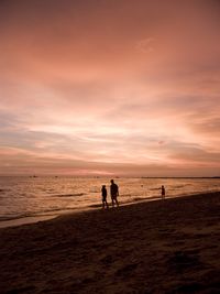 Beautiful sunset along the sea shore