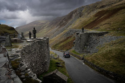 People walking on road