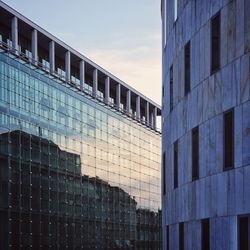 Low angle view of modern building against sky