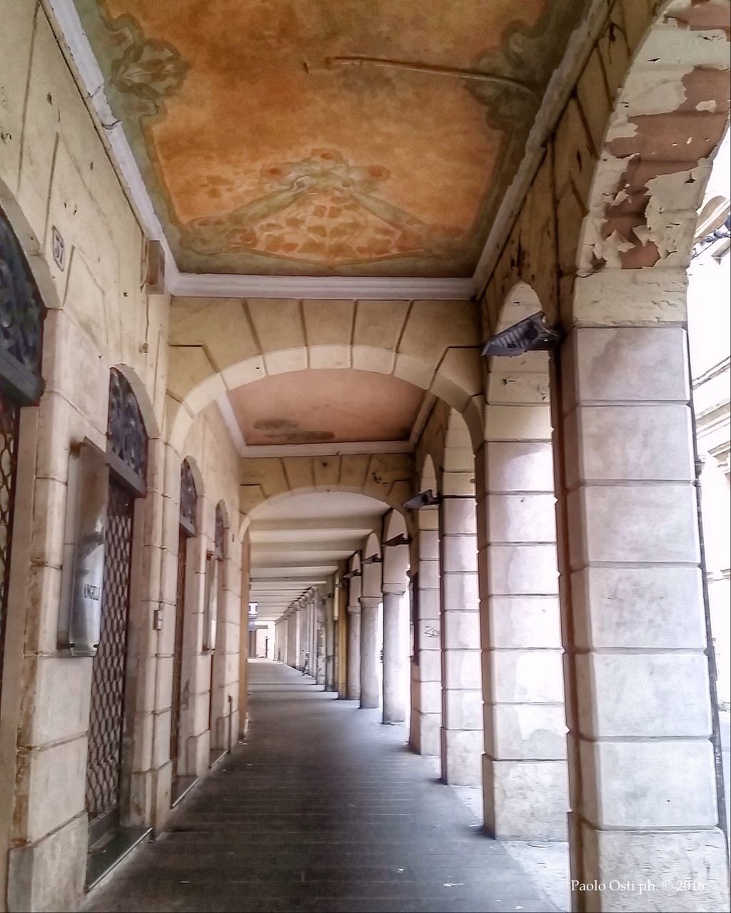 architecture, built structure, the way forward, indoors, diminishing perspective, corridor, ceiling, vanishing point, narrow, empty, arch, building, architectural column, long, old, column, in a row, no people, colonnade, wall - building feature