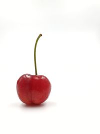 Close-up of strawberry against white background