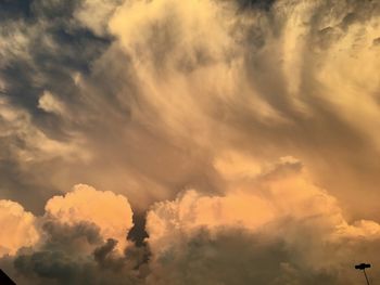 Low angle view of dramatic sky