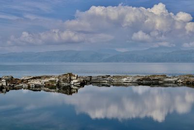 Panoramic view of sea against sky