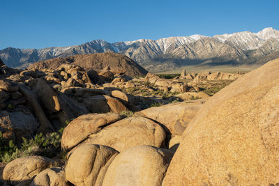 Scenic view of landscape against clear sky