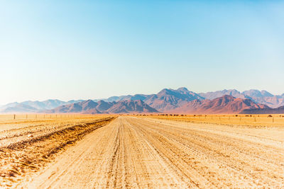 A gravel road in namibia