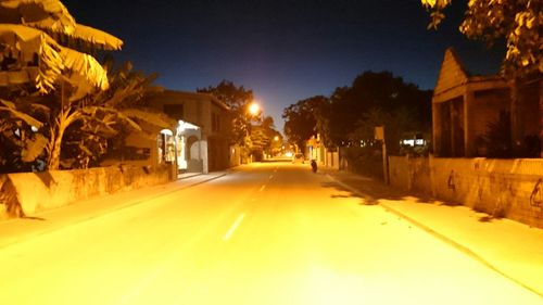 View of illuminated tunnel