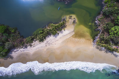 Bird eye view of the beach