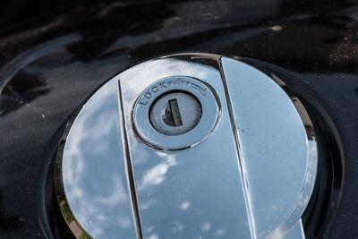 High angle view of vintage car