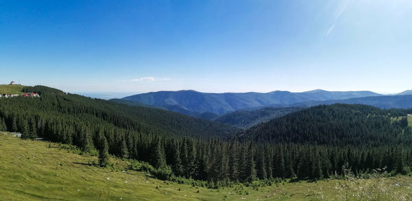 Panorama view over bucegi