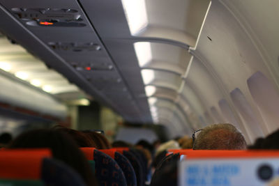 Interior of airplane
