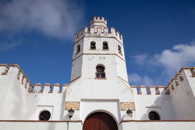 Low angle view of church against sky