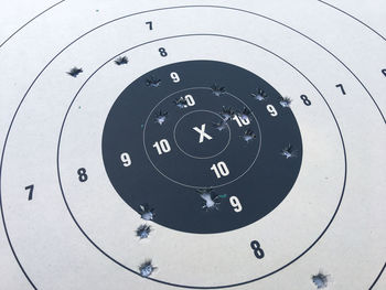 Target practice shooting paper targets to shoot.