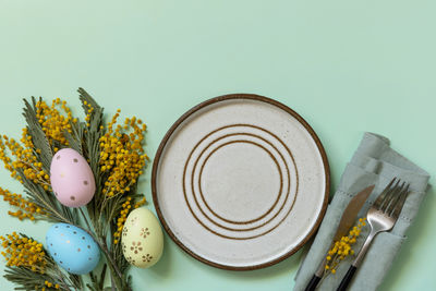 Directly above shot of food on table