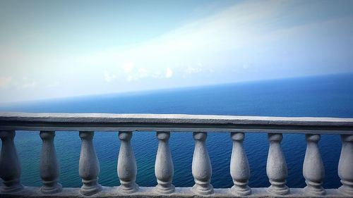 View of sea against blue sky