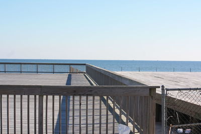 View of sea against clear sky