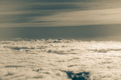 Scenic view of cloudscape against sky during sunset