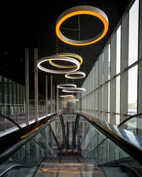 Reflection of illuminated modern building