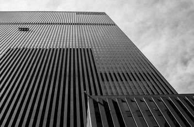 Low angle view of skyscraper against sky