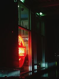 View of illuminated building at night