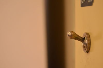 Extreme close up of closed door