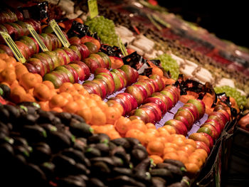 Close-up of fruits for sale in market