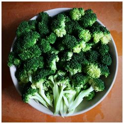 High angle view of chopped vegetables on table