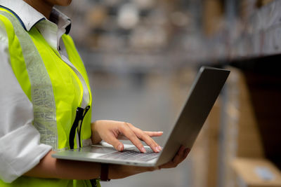 Man working on laptop