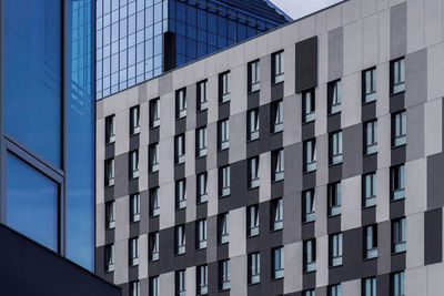 Low angle view of modern building against sky