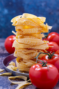 Close-up of food on table