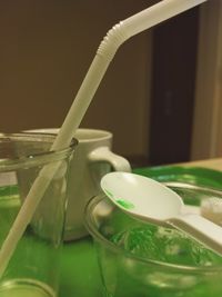 Close-up of drink on table