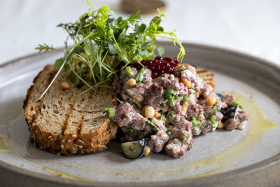 Close-up of food in plate