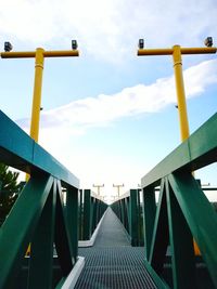 Railing against sky