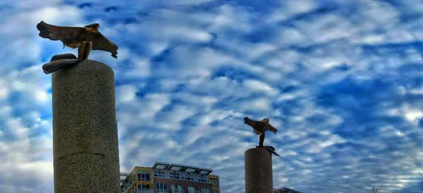 Low angle view of cloudy sky